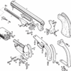 1851-1860-1861-Spiller & Burr Loading Lever Barrel Stud White Finish